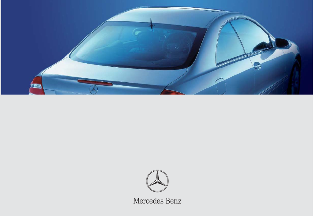 Picture of: Bedienungsanleitung Mercedes-Benz CLK-Class () ( Seiten)
