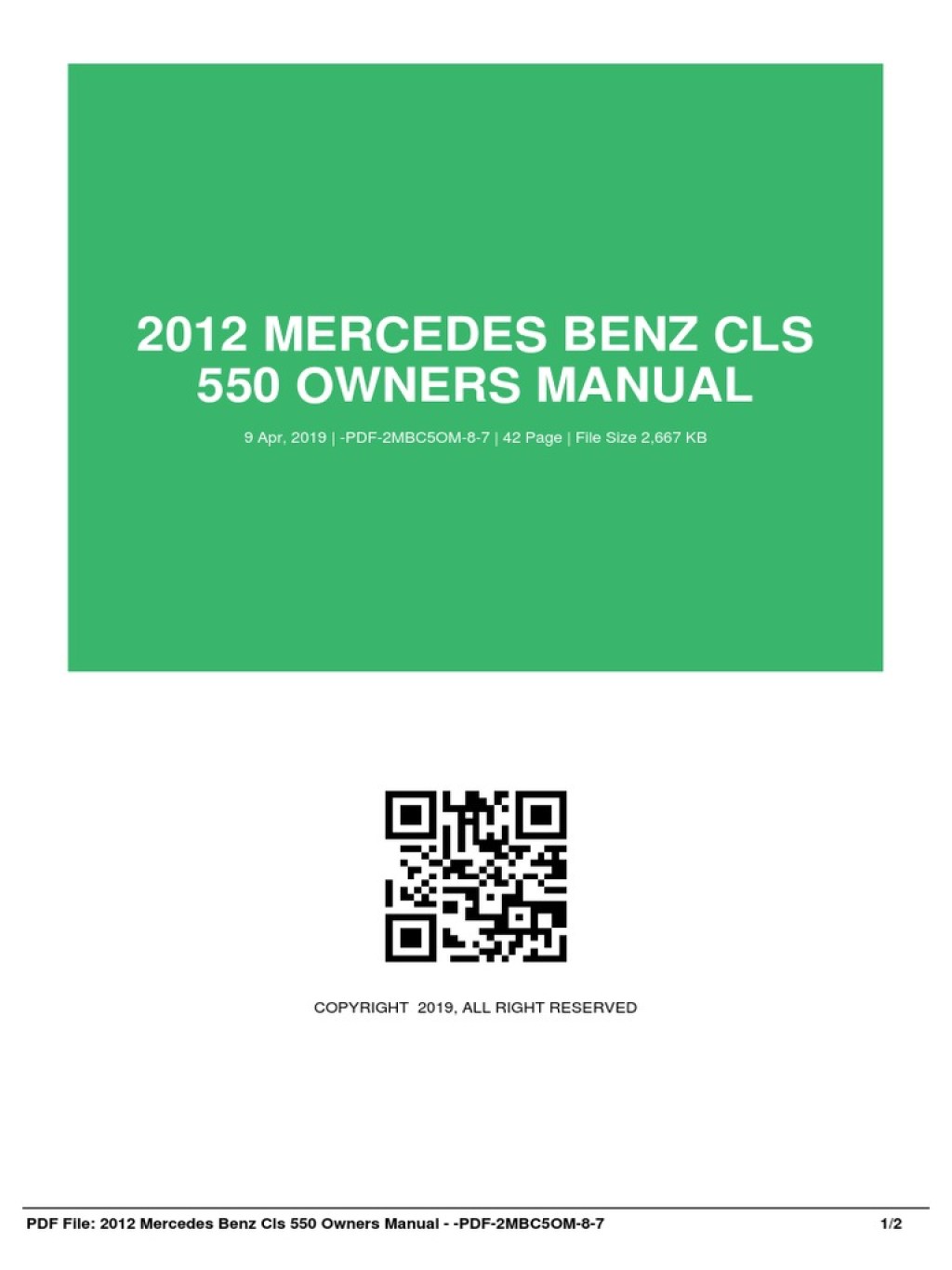 Picture of: IDfbedc- Mercedes Benz Cls  Owners Manual  PDF