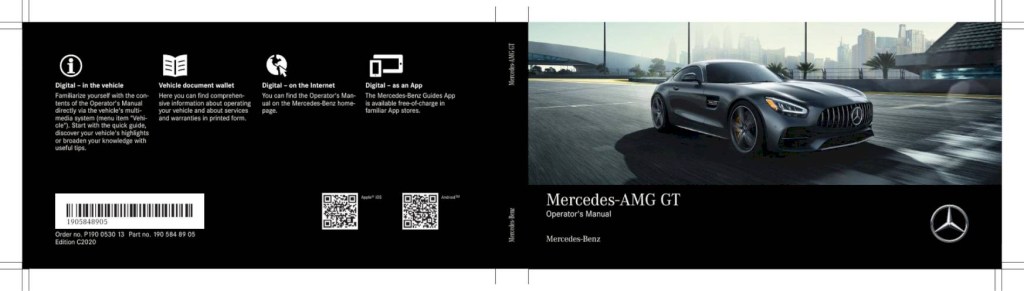 Picture of: Mercedes-Benz AMG GT – Owner’s Manual –  Pages – PDF