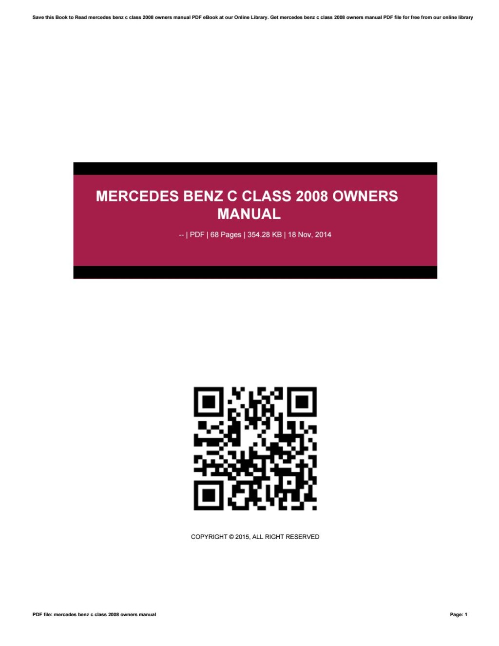 Picture of: Mercedes benz c class  owners manual by janilaamanda – Issuu