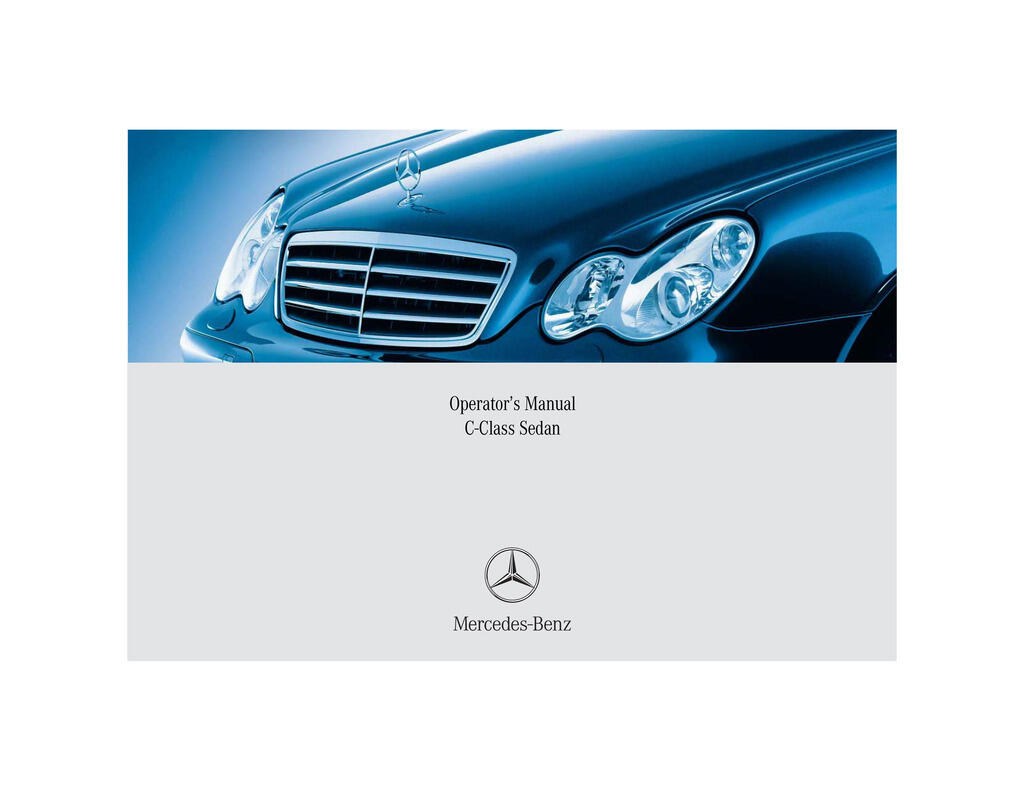 Picture of: Mercedes-Benz C Class owners manual – OwnersMan
