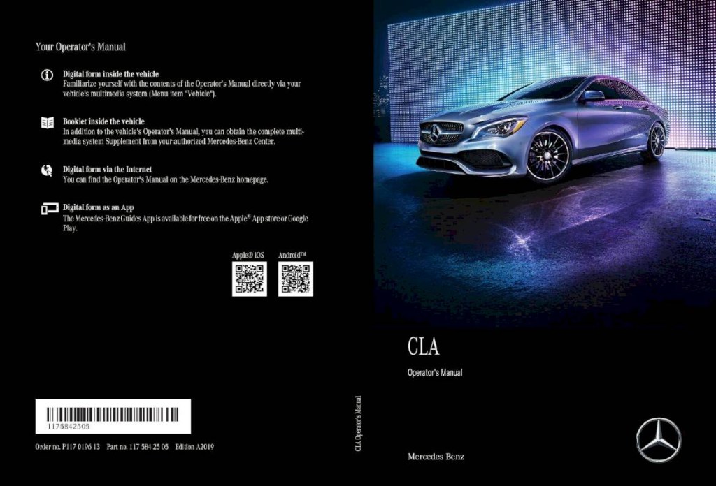 Picture of: Mercedes-Benz CLA Coupe – Owner’s Manual –  Pages – PDF