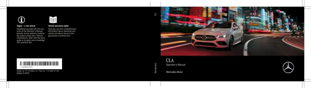 Picture of: Mercedes-Benz CLA Coupe – Owner’s Manual –  Pages – PDF
