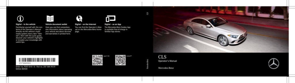 Picture of: Mercedes-Benz CLS Coupe – Owner’s Manual –  Pages – PDF