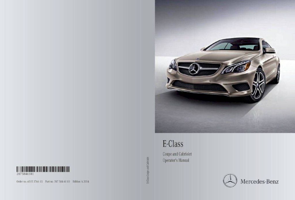 Picture of: Mercedes-Benz E-Class Coupe – Owner’s Manual –  Pages – PDF