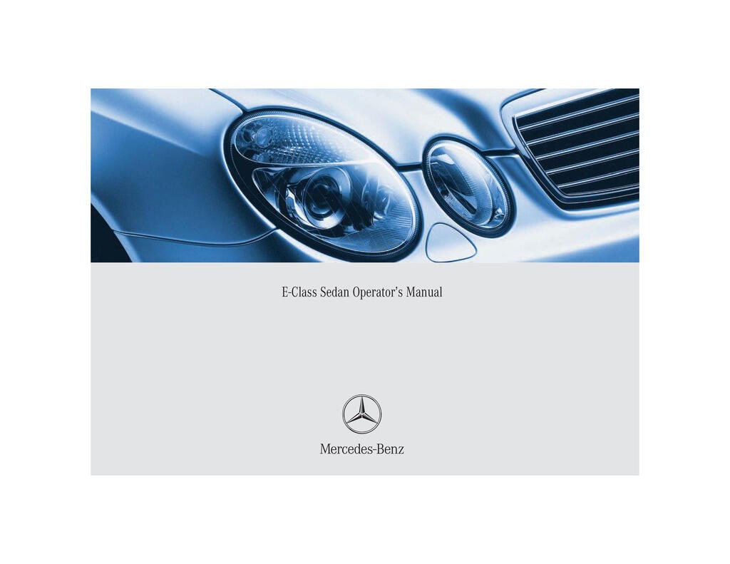 Picture of: Mercedes-Benz E Class owners manual – OwnersMan