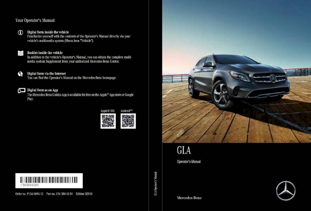 Picture of: Mercedes-Benz GLA SUV – Owner’s Manual –  Pages – PDF