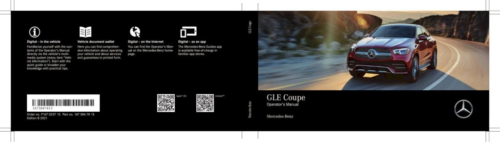 Picture of: Mercedes-Benz GLE Coupe – Owner’s Manual –  Pages – PDF
