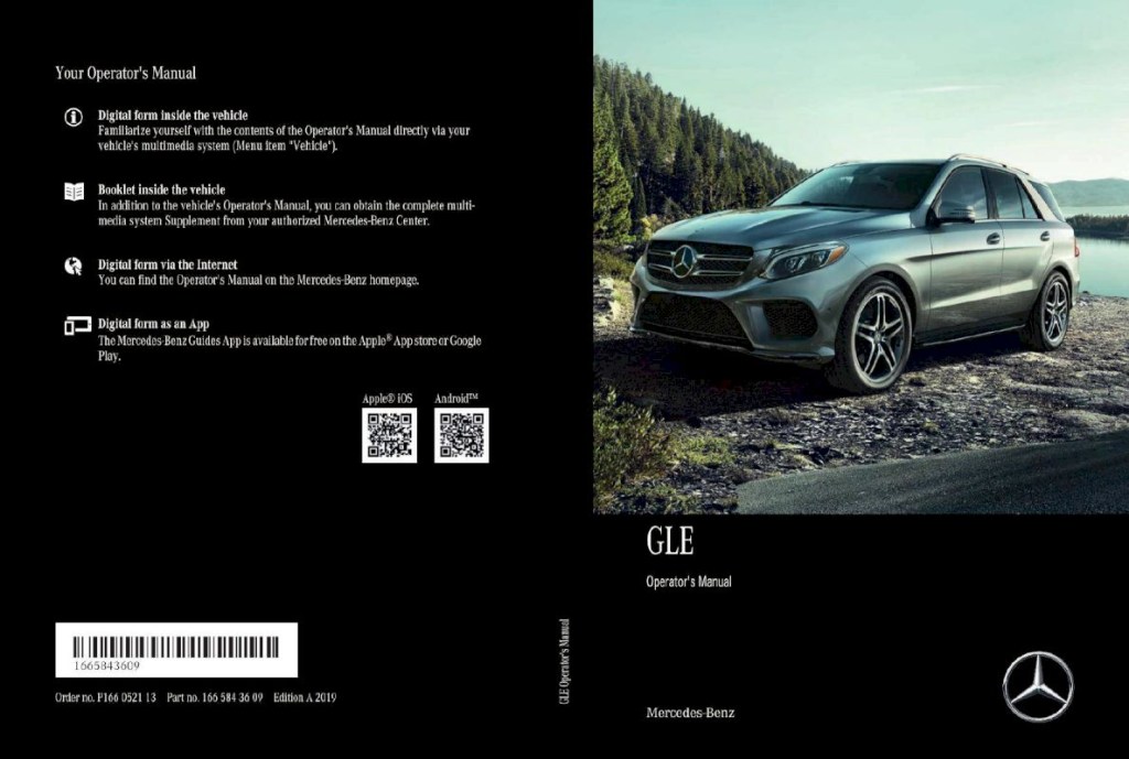 Picture of: Mercedes-Benz GLE SUV – Owner’s Manual –  Pages – PDF