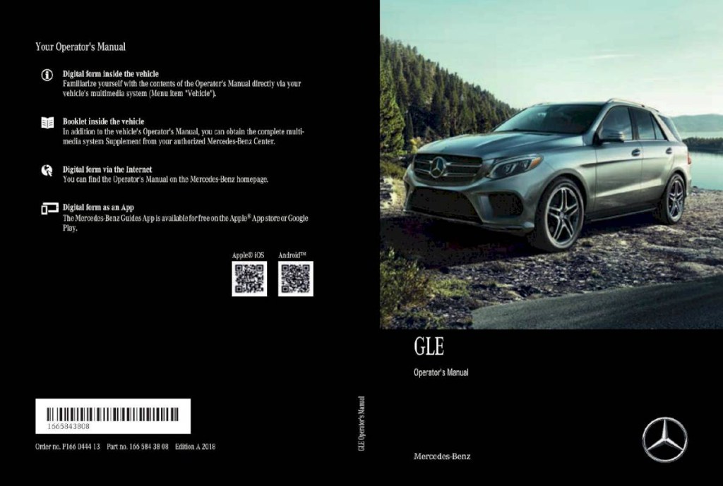 Picture of: Mercedes-Benz GLE SUV – Owner’s Manual –  Pages – PDF