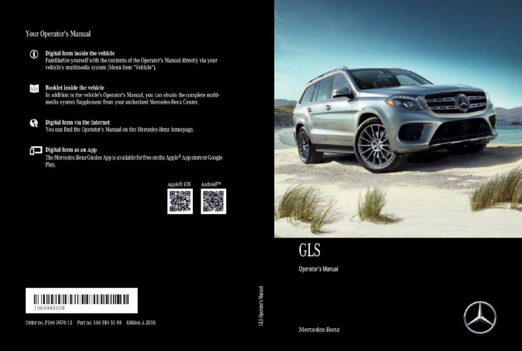 Picture of: Mercedes-Benz GLS SUV – Owner’s Manual –  Pages – PDF