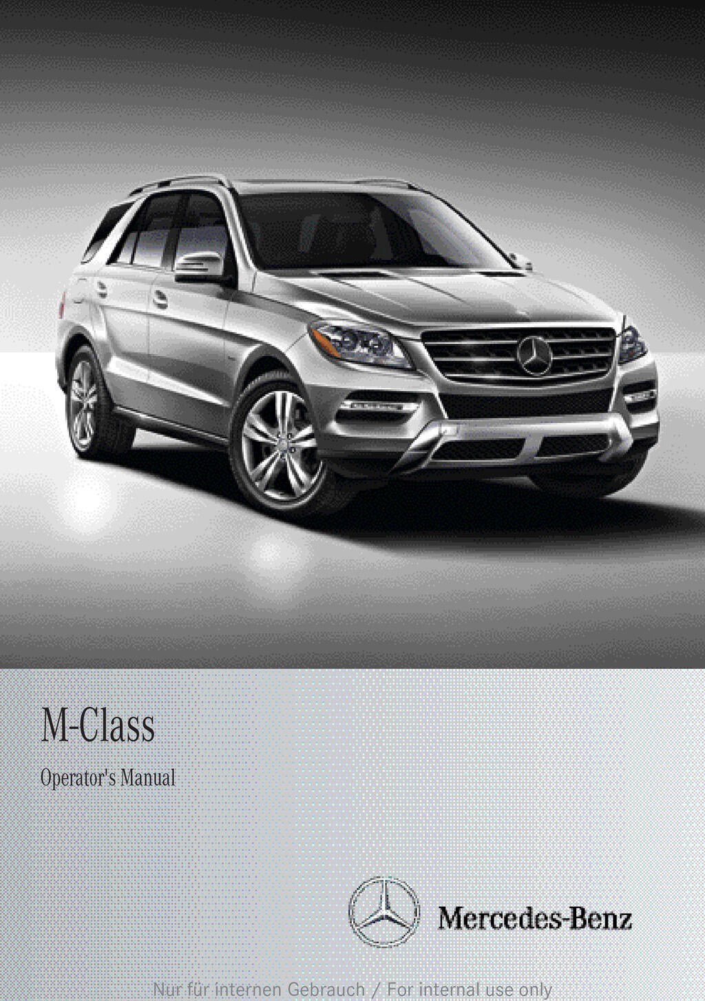 Picture of: Mercedes-Benz M Class owners manual – OwnersMan