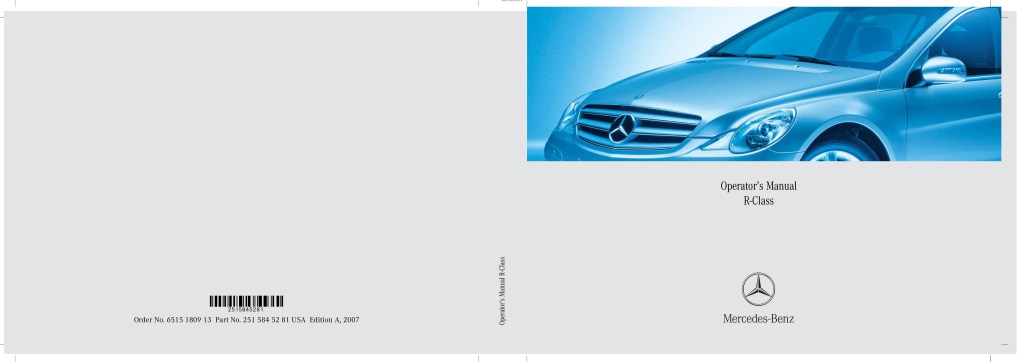 Picture of: Mercedes-Benz R Class owners manual – OwnersMan