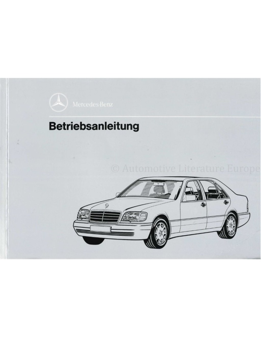 Picture of: MERCEDES BENZ S CLASS OWNERS MANUAL HANDBOOK GERMAN