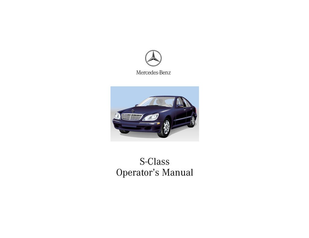 Picture of: Mercedes-Benz S Class owners manual – OwnersMan