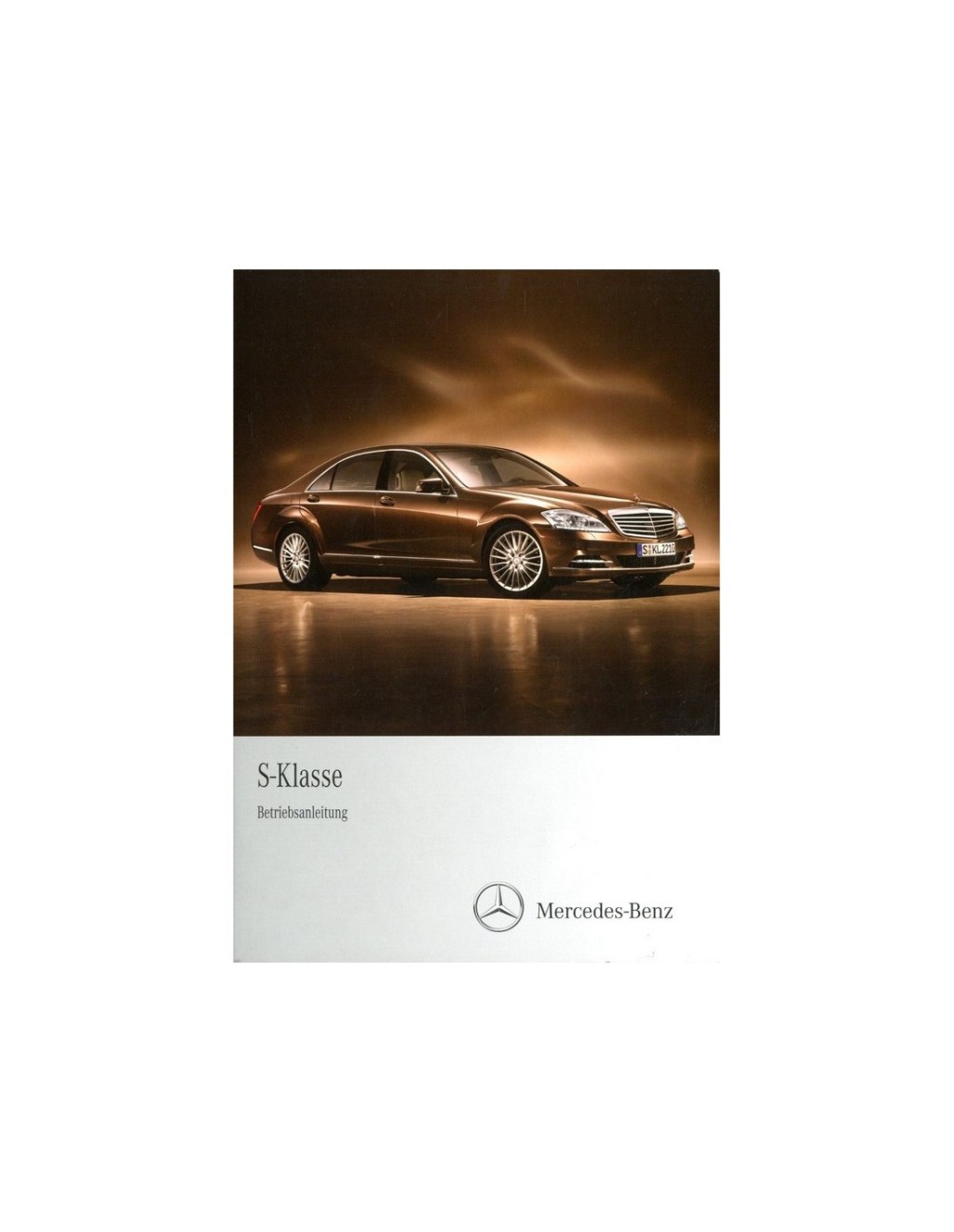 Picture of: MERCEDES BENZ S CLASS OWNERS MANUAL