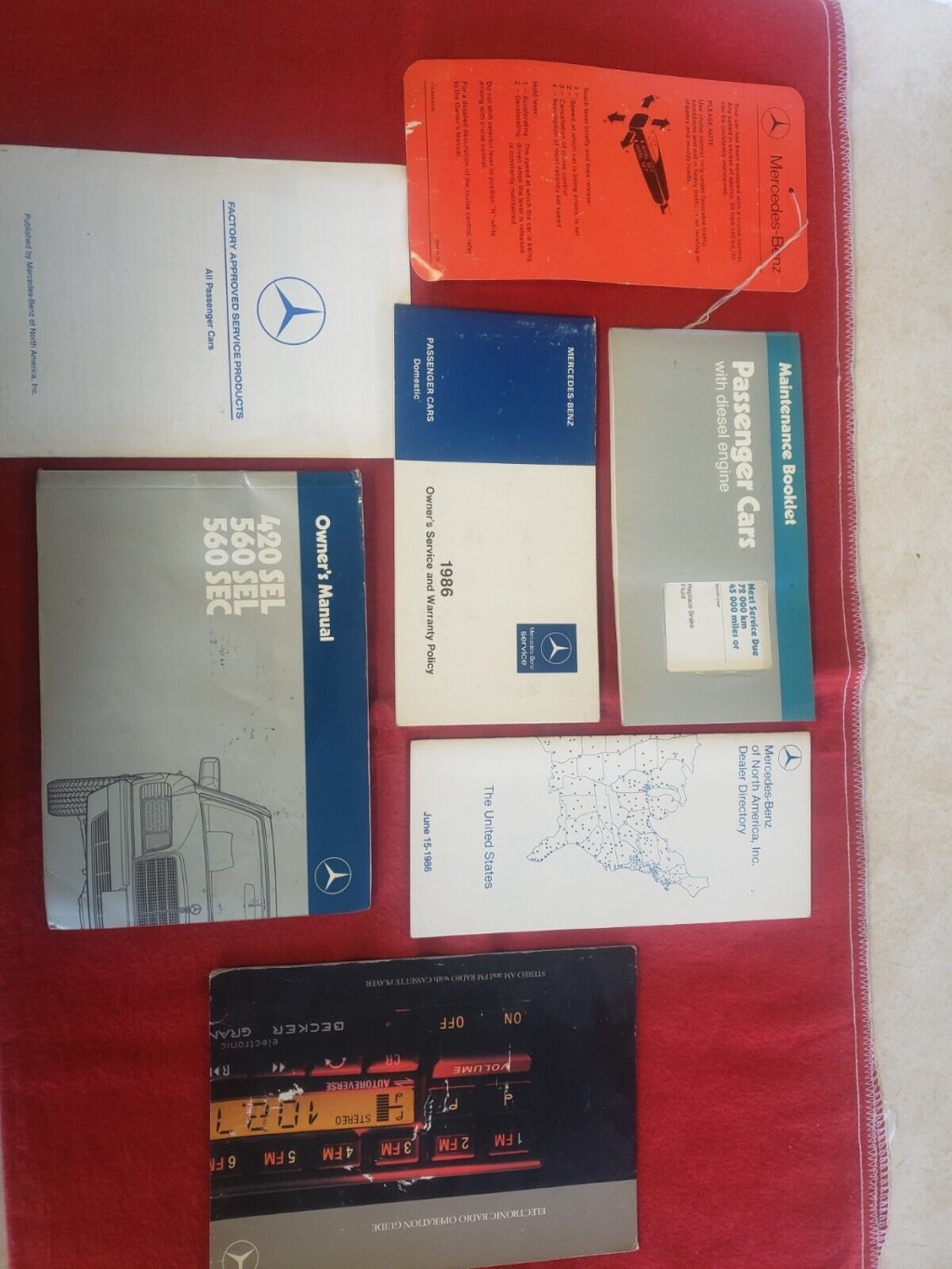 Picture of: Mercedes Benz SEL SEL Owners Manual Set For W