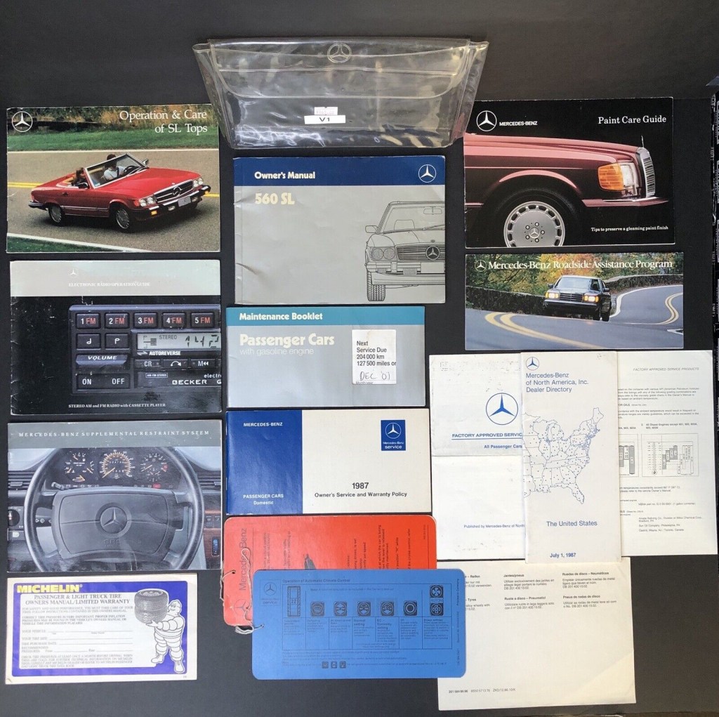 Picture of: Mercedes-Benz SL Owners Manual Set Very Nice Set Item #V Nice Set