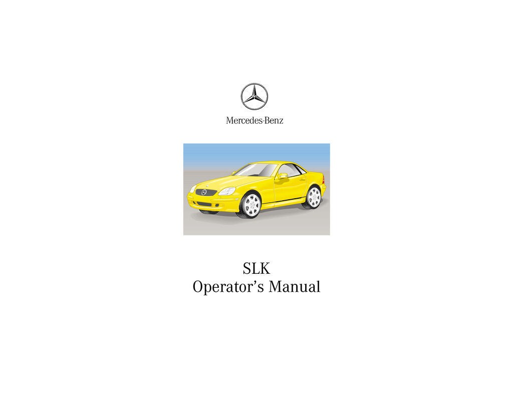 Picture of: Mercedes-Benz SLK Class owners manual – OwnersMan