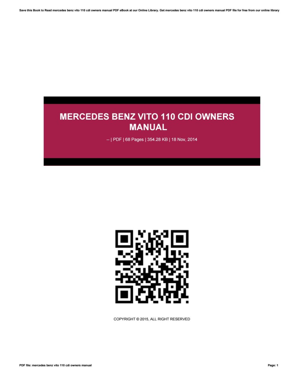 Picture of: Mercedes benz vito  cdi owners manual by JuliusParada – Issuu
