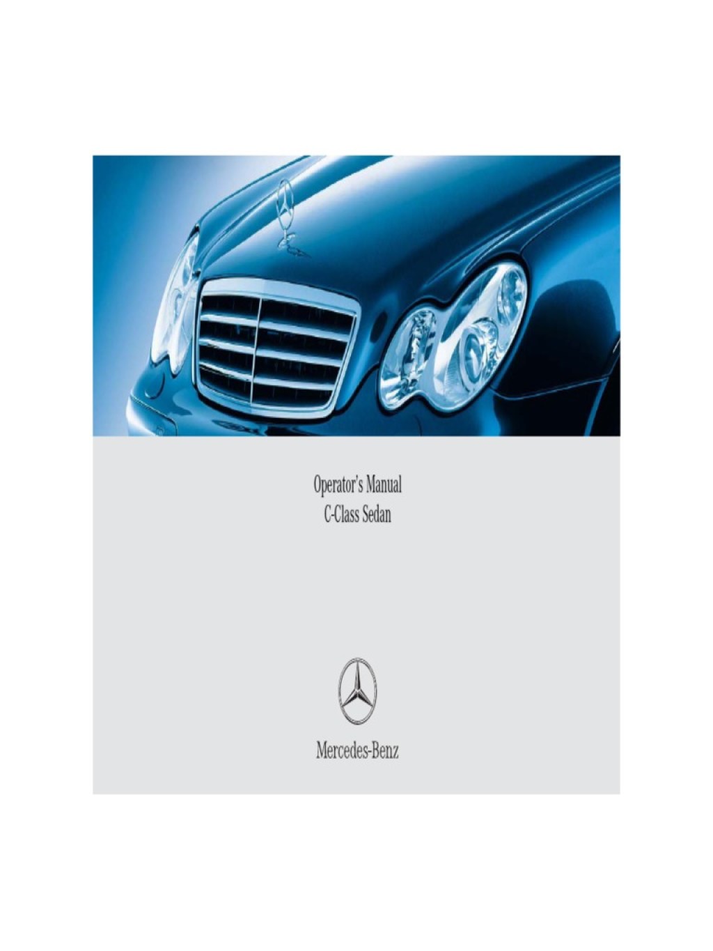 Picture of: Mercedes C CLass W Users Manual  PDF