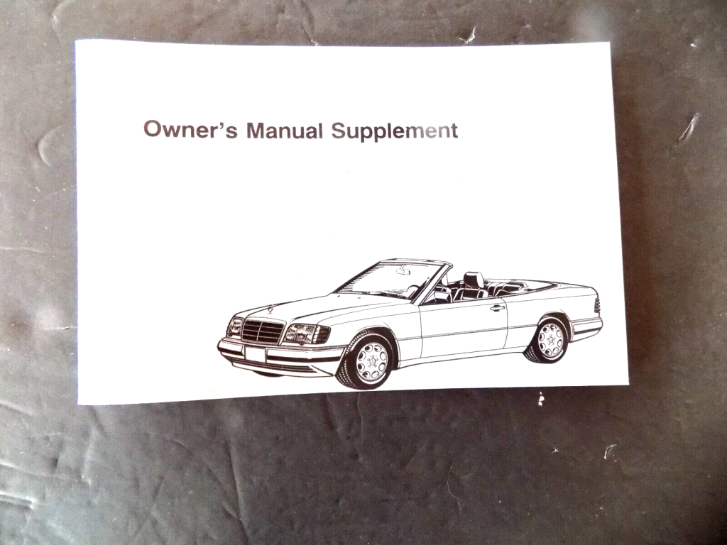 Picture of: Mercedes e convertible supplement Owners Manual new Reprint W    eBay