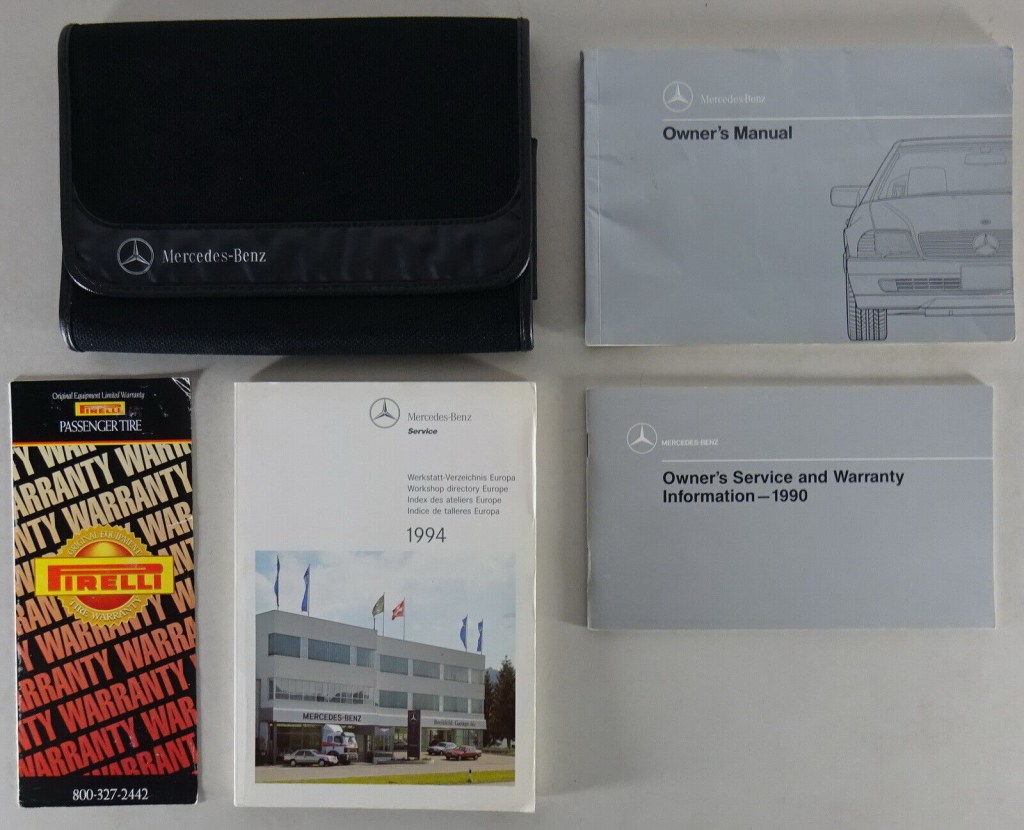 Picture of: Owner’s manual + wallet Mercedes Benz R  /  SL US-Model /