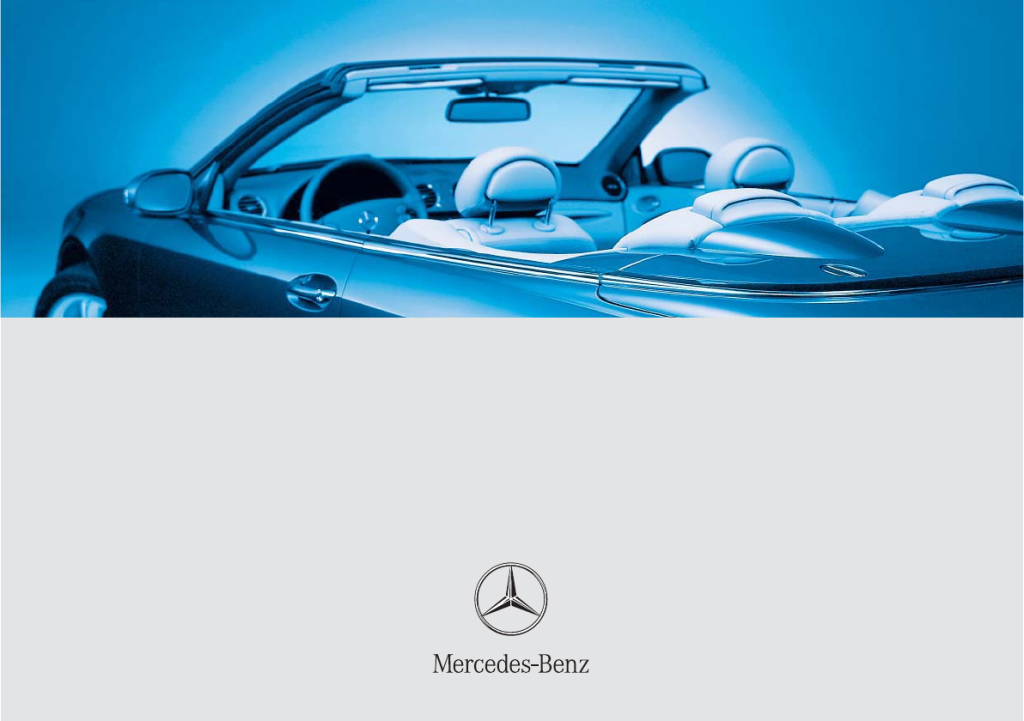 Picture of: User manual Mercedes-Benz CLK  Cabriolet () (English –