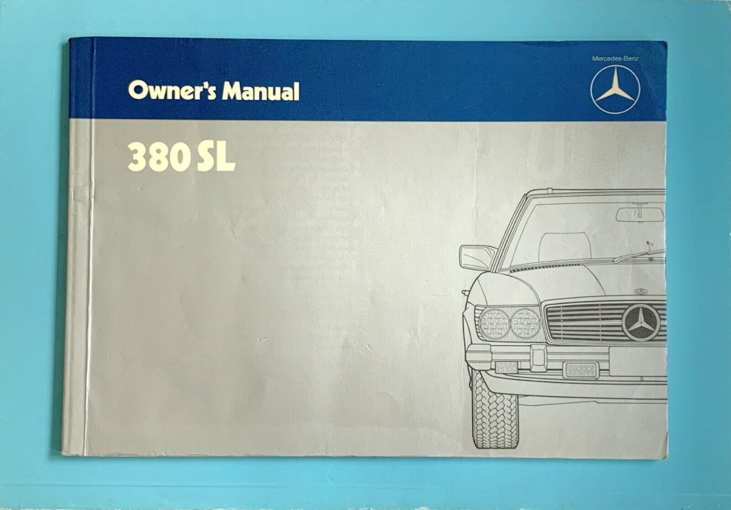 Picture of: VINTAGE  MERCEDES-BENZ SL OWNER’S MANUAL USA R